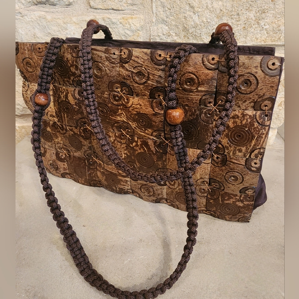 Rattan Handbag. Hand Crafted Bamboo Shoulder Bag. Boho Bali Style